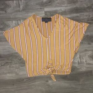 NWOT Tie Front Blouse